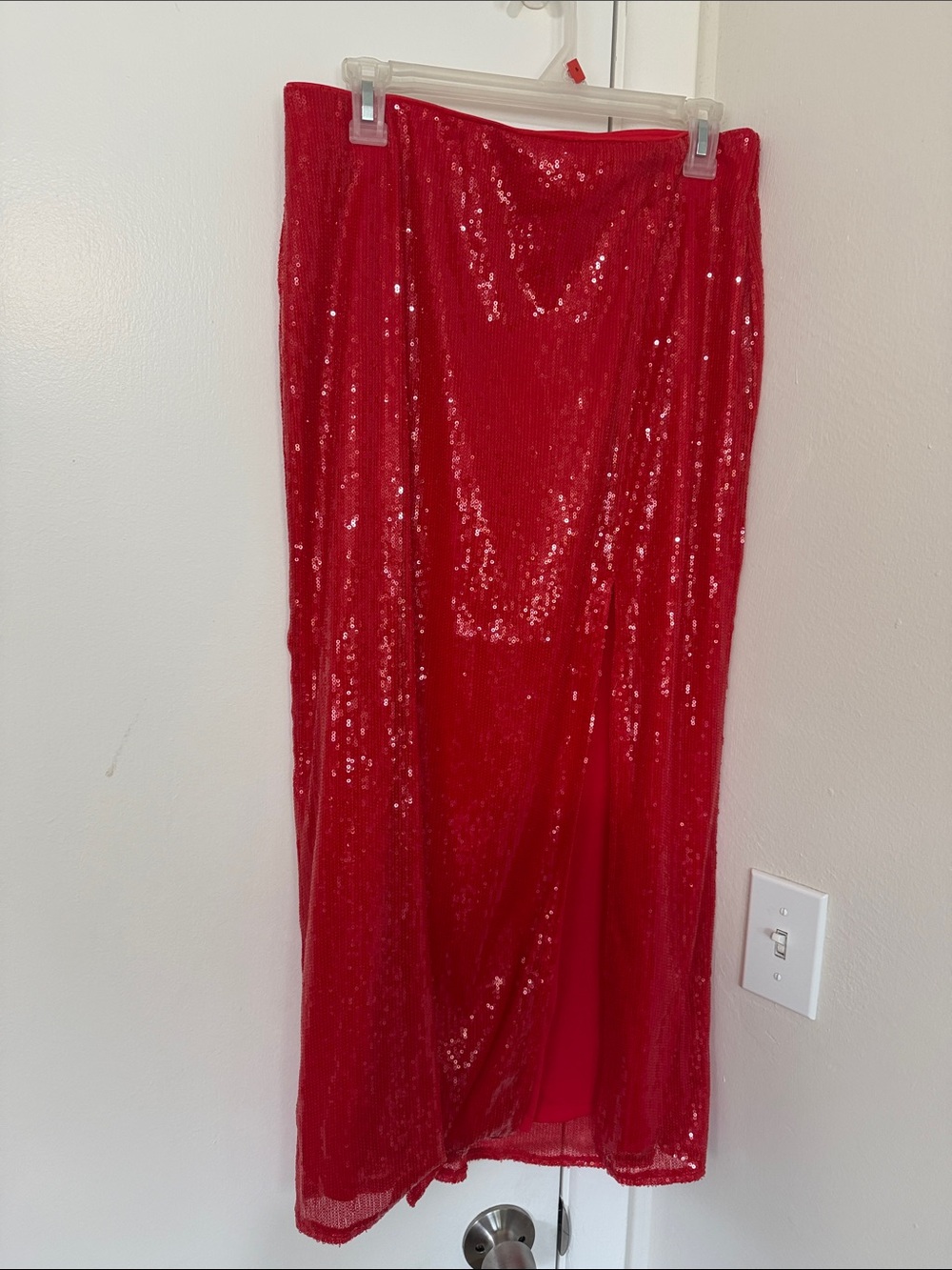 a new day Red Sequin Maxi Skirt
